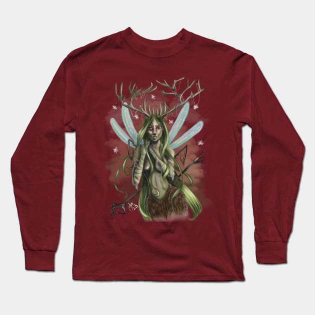 Moss Faerie Long Sleeve T-Shirt by Claithulhu